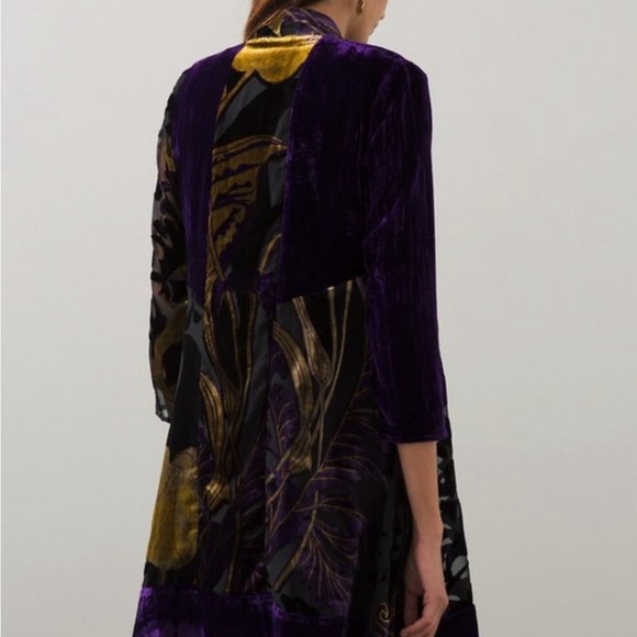 Chicos burnout velvet Kimono ; midnight violet - Picture 3 of 9
